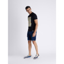 Blue Solid Regular-Fit Denim Shorts (BOKNITBM)