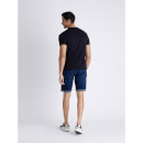 Blue Solid Regular-Fit Denim Shorts (BOKNITBM)