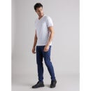 White V-Neck Short Sleeves Cotton T-shirt (NEUNIV)
