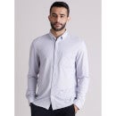 White Classic Striped Formal Cotton Shirt (DACTIVE)
