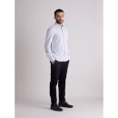 White Classic Striped Formal Cotton Shirt (DACTIVE)