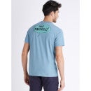 Graphic Blue Short Sleeves Round Neck Tshirts (Various Sizes)