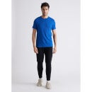 Men Solid Blue Short Sleeve T-shirt (Various Sizes)