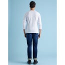 Men Solid White Long Sleeve T-shirt (Various Sizes)