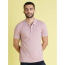 Men Solid Purple Short Sleeve Polo (Various Sizes)