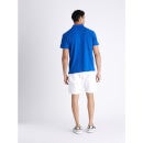 Blue Solid Short Sleeve Polo T-Shirt