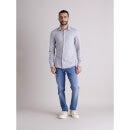 Grey Classic Spread Collar Cotton Casual Shirt (DAPIKIN)