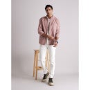 Pink Button Down Collar Cotton Casual Shirt (DAINDIE)