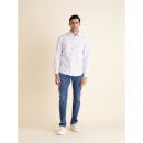 Mens White Solid Casual Shirt (Various Sizes)