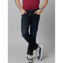 Mens Navy Solid Knit Denim Jeans (Various Sizes)