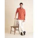 Men Solid Orange Long Sleeve shirt (Various Sizes)