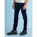 Mens Blue Solid Knit Denim Jeans (Various Sizes)