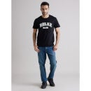 Men Graphic Print Black Short Sleeve T-shirt (Various Sizes)