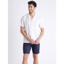 White Striped Casual Cotton Shirt (CACUBAN)
