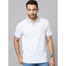 Mens White Solid Fashion Polo T-Shirt (Various Sizes)