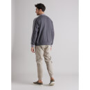 Grey Solid Cord Set Sweatshirt (DEPAQUETA)