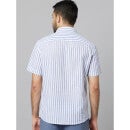 Blue Striped Linen Casual Shirt (DAMALINJA)