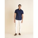 Men Solid Blue Short Sleeve shirt (Various Sizes)