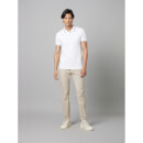 Beige Mid Rise Plain Cotton Slim Fit Chinos Trousers (TOCHARLES)