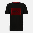 HUGO Dulive_V Large Velour Badge Cotton-Jersey T-Shirt - S