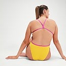 Club Training Fester V-Rückenausschnitt-Badeanzug für Damen Mango/Violett