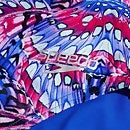 Club Training Placement Digital V-Rückenausschnitt-Badeanzug für Damen in Pink/Blau