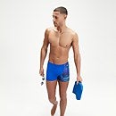 Boxer de bain Homme Allover coupe en V bleu/noir