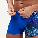 Pantaloncini da bagno aderenti Uomo Allover V-Cut Blu/Nero