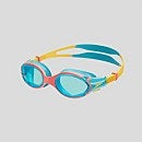 Gafas de natación júnior de espejo Biofuse 2.0, azul/amarillo