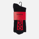 HUGO Bodywear Three-Pack Jacquard Logo Cotton-Blend Socks - EU 39-EU 42