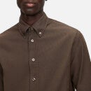 BOSS Black Cotton-Blend Twill Shirt - S