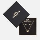 Coach Signature Gold-Tone Necklace and Earrings Set