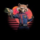 Guardians of the Galaxy Retro Rocket Raccoon Women's Cropped Hoodie - Black
