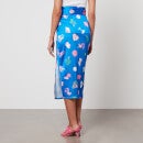 Never Fully Dressed Blue Anthea Jaspre Satin Skirt - UK 6