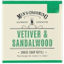 Scottish Fine Soaps Men's Grooming Vetiver and Sandalwood Shave Soap Refill 100g