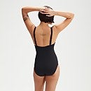 Women's Shaping Printed LunaElustre Swimsuit Black/Grey