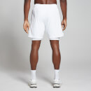 MP Men's 2-in-1 Training Shorts – White - XS