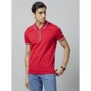Men Chamonix Solid Red Short Sleeves Polo