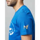 Men Mumbai Indians Graphic Printed Blue Short Sleeves Round Neck Tshirt