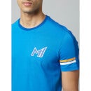 Men Mumbai Indians Colourblocked Blue Short Sleeves Round Neck Tshirt