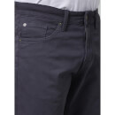 Solid Navy Blue Cotton Knit Bermunda Shorts