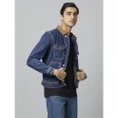 Blue Solid Long Sleeves Fashion Jackets (DUWORKER)