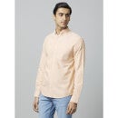 Oxford Solid Peach Long Sleeves Shirt