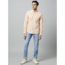 Peach Classic Spread Collar Cotton Casual Shirt (DAXFORD)
