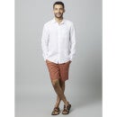 Linen Solid White Long Sleeves Shirt