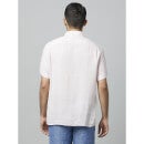 Linen Solid White Short Sleeves Shirt