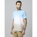 Blue Sportswear Printed Short Sleeves Round Neck Tshirt (DEUTYE)