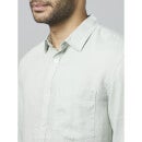 Green Classic Fit Opaque Casual Linen Shirt (DAFLIX1)