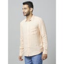 Peach Classic Spread Collar Linen Casual Shirt (DAFLIX)