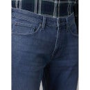 Navy Blue Regular Fit Light Fade Stretchable Cotton Jeans (DONAT)